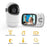 VB802 3.2 Inch Video Baby Monitor with Pan Tilt Camera Wireless Security Night Vision Temperature Monitoring Intercom Device - AU Plug - 2