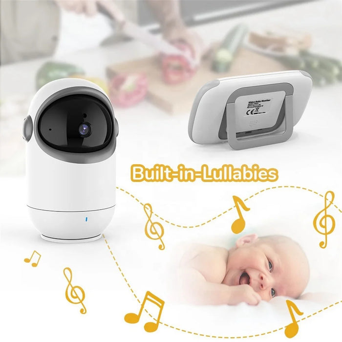 VB802 3.2 Inch Video Baby Monitor with Pan Tilt Camera Wireless Security Night Vision Temperature Monitoring Intercom Device - AU Plug - 5