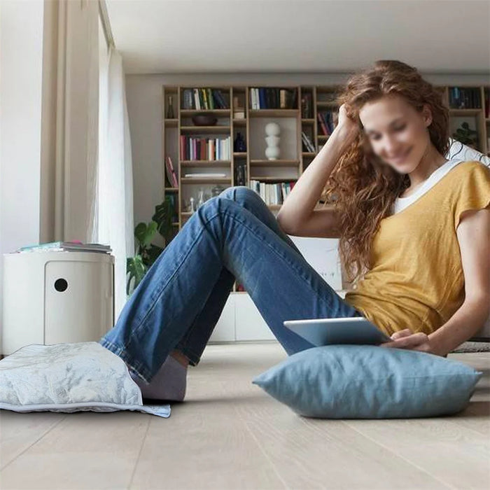 YF-FR004 Electric Foot Heating Pad Washable Hand Heater Fast Heating Feet Warmer with 6-Gear Temperature Adjustable, Smart Timing - Blackish Green / UK Plug / 240V - 2