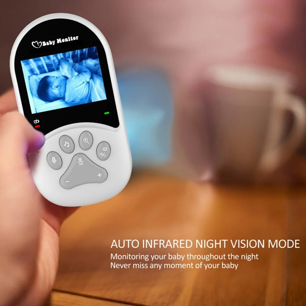 660 2.4-inch Screen Wireless Baby Monitor Night Vision Video Baby Camera 2-Way Audio Monitoring Device with Temperature Display - UK Plug - 2