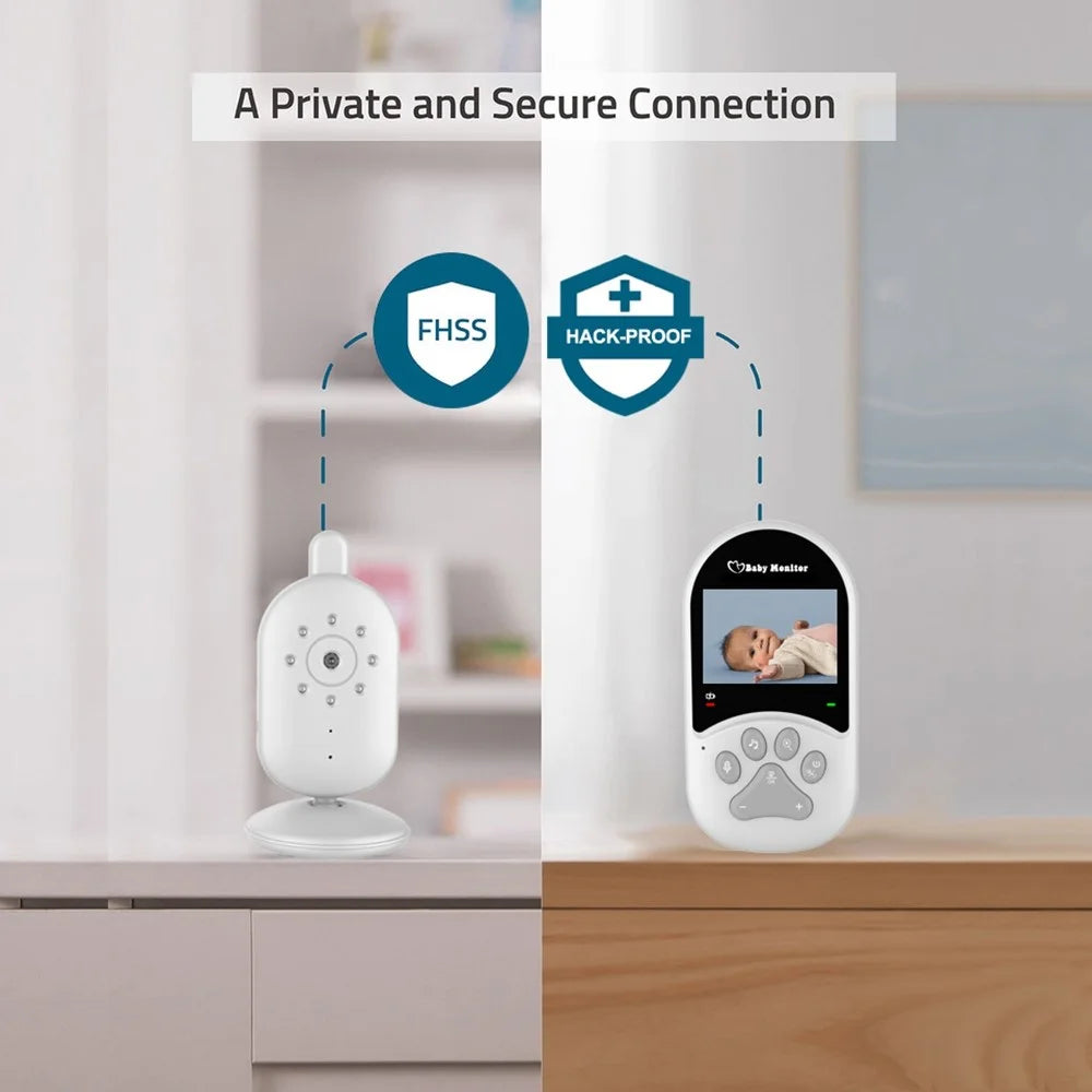 660 2.4-inch Screen Wireless Baby Monitor Night Vision Video Baby Camera 2-Way Audio Monitoring Device with Temperature Display - UK Plug - 3
