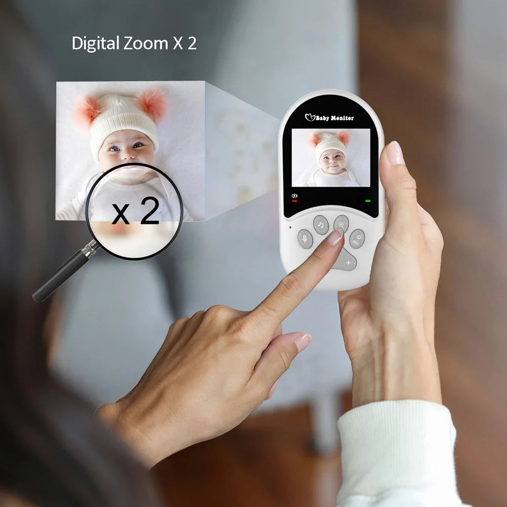660 2.4-inch Screen Wireless Baby Monitor Night Vision Video Baby Camera 2-Way Audio Monitoring Device with Temperature Display - UK Plug - 6