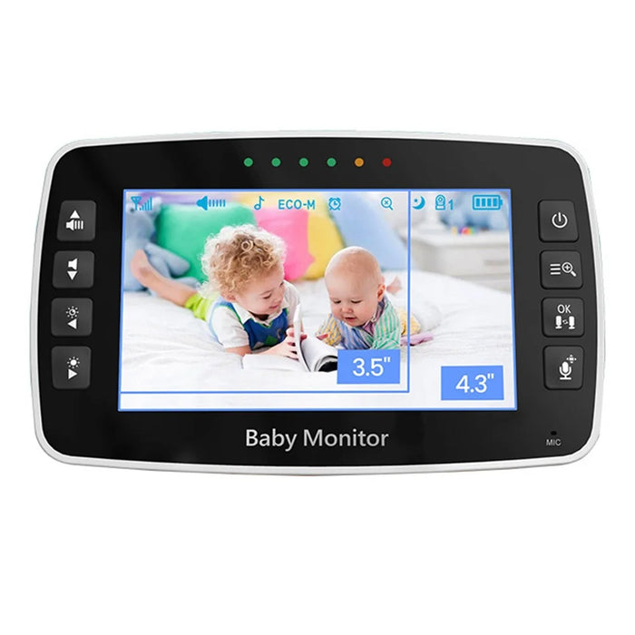 SM43A 4.3-inch Wireless Video Baby Monitor Night Vision Two-Way Intercom Surveillance Camera with Temperature Test - US Plug - 3