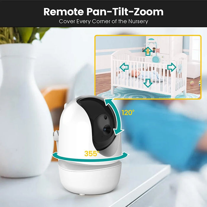 SM43A 4.3-inch Wireless Video Baby Monitor Night Vision Two-Way Intercom Surveillance Camera with Temperature Test - US Plug - 7