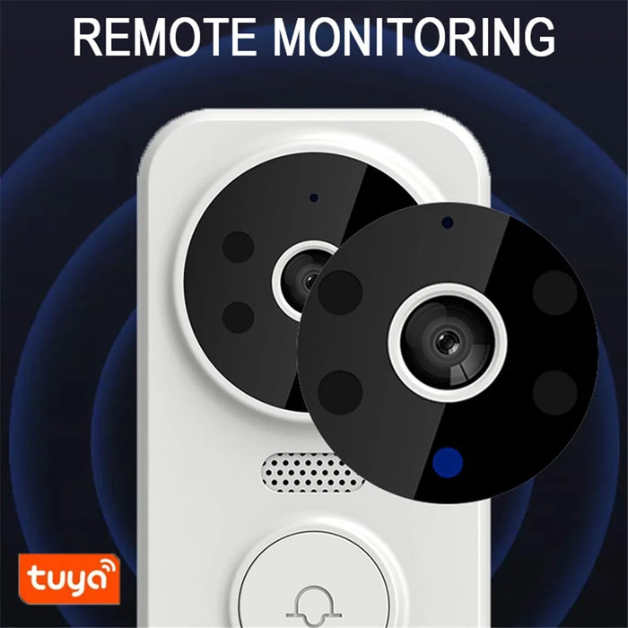 M8 Intelligent Home Wireless Remote Visual Doorbell Low Power Two-Way Audio HD Infrared Night Vision Tuya Doorbell - Black - 2