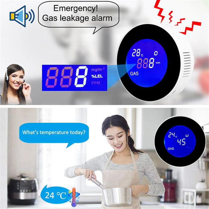 Tuya WiFi Smart APP Control Gas Leak Alarm Sensor CH4 / LPG / Natural Gas Leakage Detector - US Plug - 3