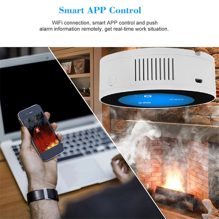 Tuya WiFi Smart APP Control Gas Leak Alarm Sensor CH4 / LPG / Natural Gas Leakage Detector - US Plug - 4