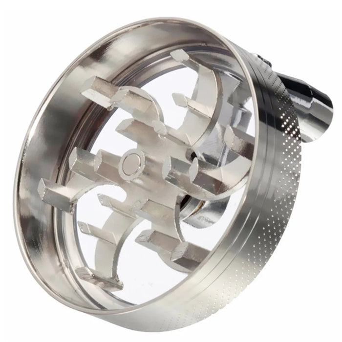 4 Layers Tobacco Grinder Manual Herbal Herb Mill Spice Crusher Smoke Grinder Crusher Hand Crank Muller, 55mm Diameter (BPA Free, No FDA Certificate) - 5