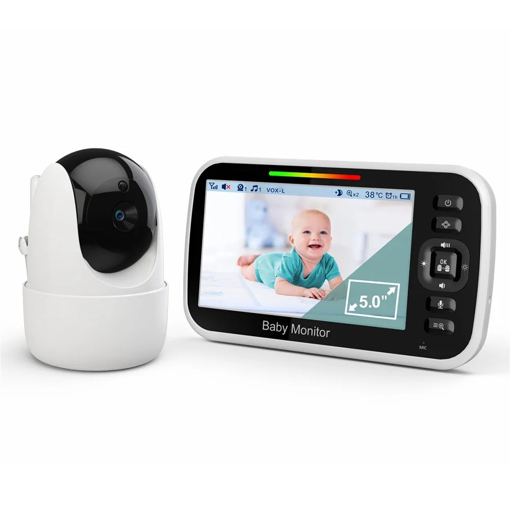 SM651 2.4GHz Wireless Baby Camera Monitor 5-inch Two-Way Voice Camera for Indoor Surveillance - AU Plug - 1