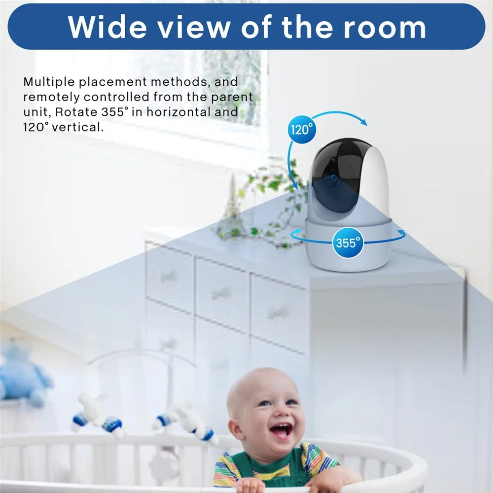 SM651 2.4GHz Wireless Baby Camera Monitor 5-inch Two-Way Voice Camera for Indoor Surveillance - AU Plug - 4