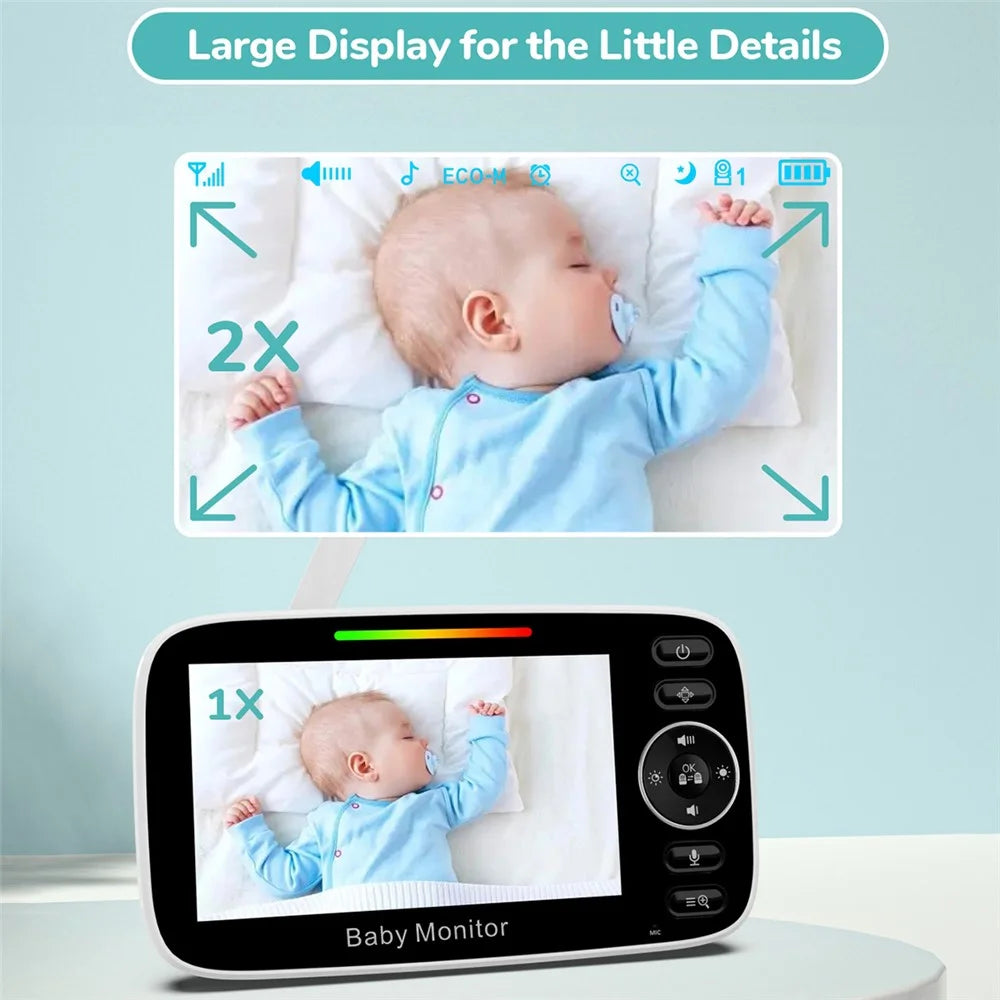 SM43C 4.3-inch Wireless Baby Monitor Two-Way Voice Camera with Indoor Temperature Test - US Plug - 5