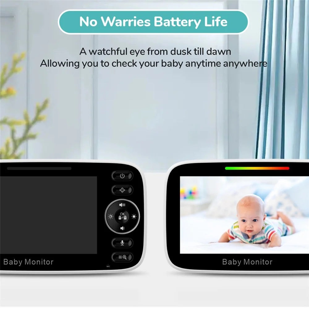 SM43C 4.3-inch Wireless Baby Monitor Two-Way Voice Camera with Indoor Temperature Test - US Plug - 6