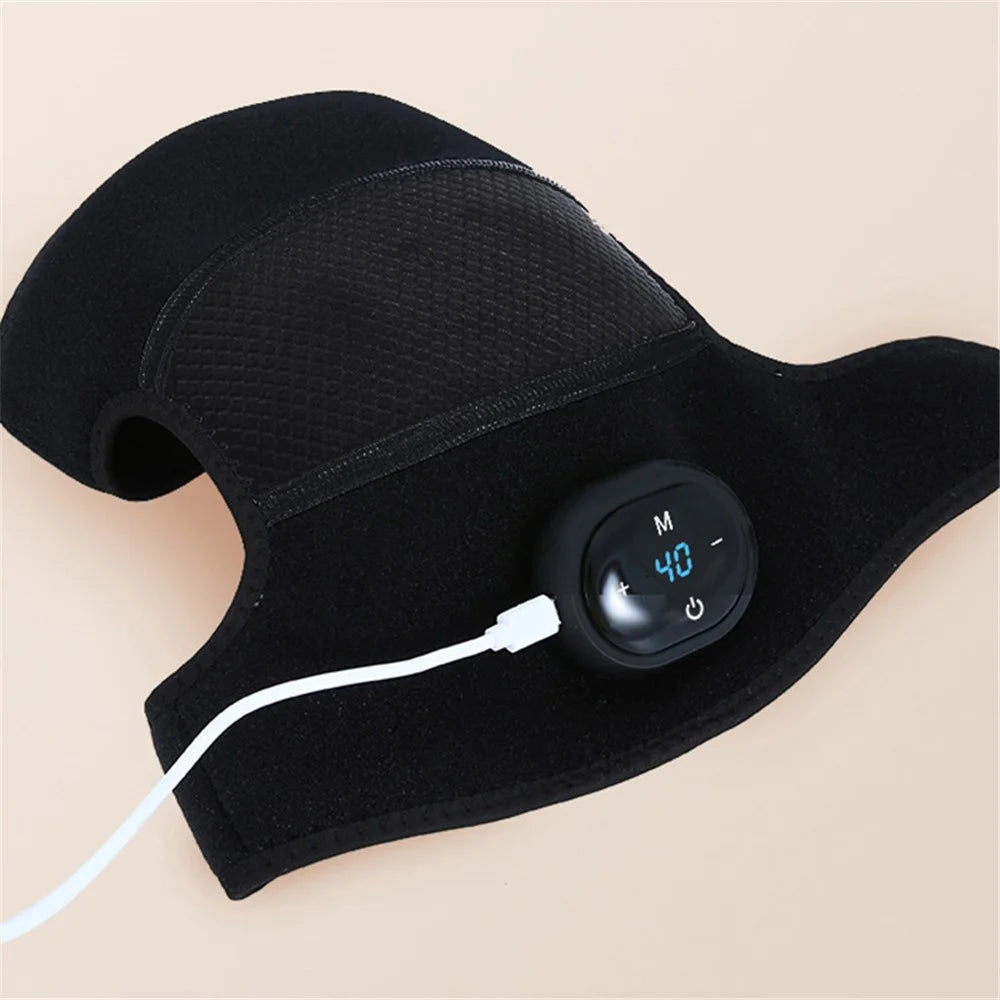 KS-6916 Electric Knee Massager 5-Gear Hot Compress Pain Relieve Knee / Elbow / Shoulder Physiotherapy Instrument - Grey - 6