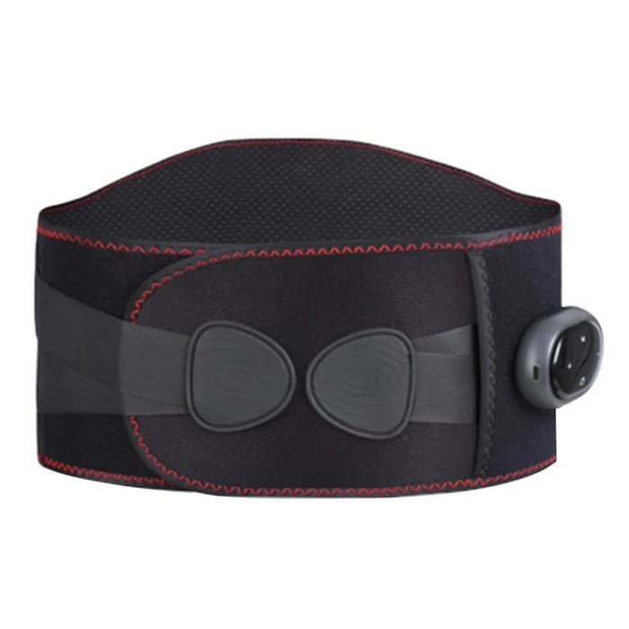 D108 Electric Heating Vibration Massager Waist Belt Hot Compress Abdomen Uterus Warm Waistband - Black - 1