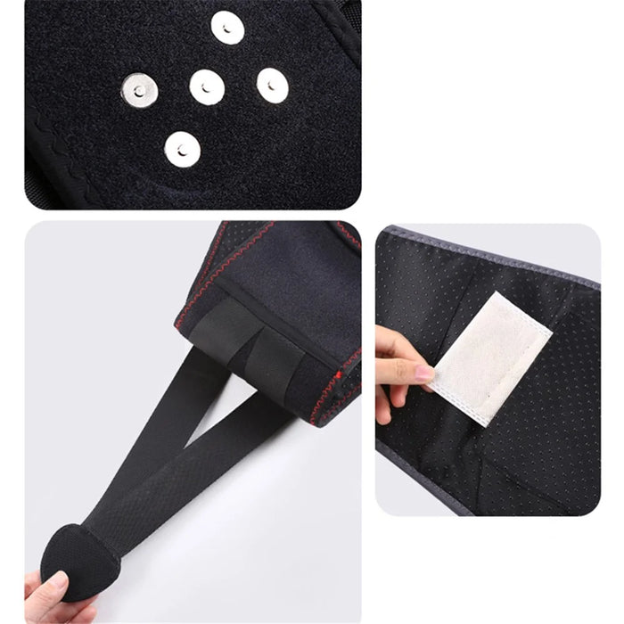 D108 Electric Heating Vibration Massager Waist Belt Hot Compress Abdomen Uterus Warm Waistband - Black - 7