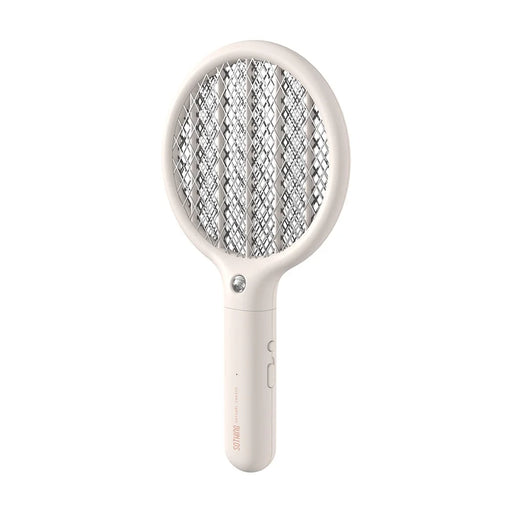 SOTHING Mini Electric Mosquito Swatter USB Rechargeable Handheld Fly Killer Racket with LED Light - White - 1