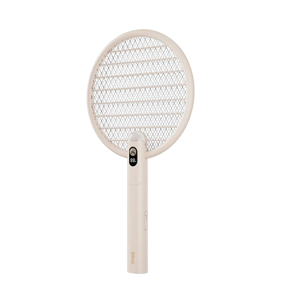 SOTHING Foldable Electric Fly Zapper Killer Swatter USB Rechargeable Mosquito Bug Racket - Digital Display - 1
