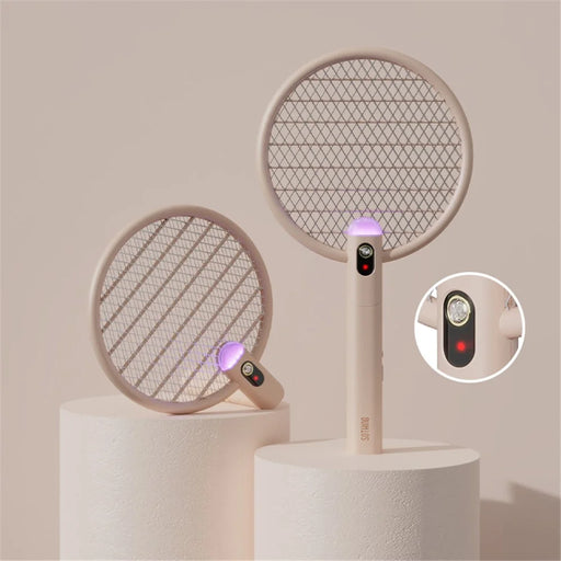 SOTHING Foldable Electric Fly Zapper Killer Swatter USB Rechargeable Mosquito Bug Racket - Digital Display - 2