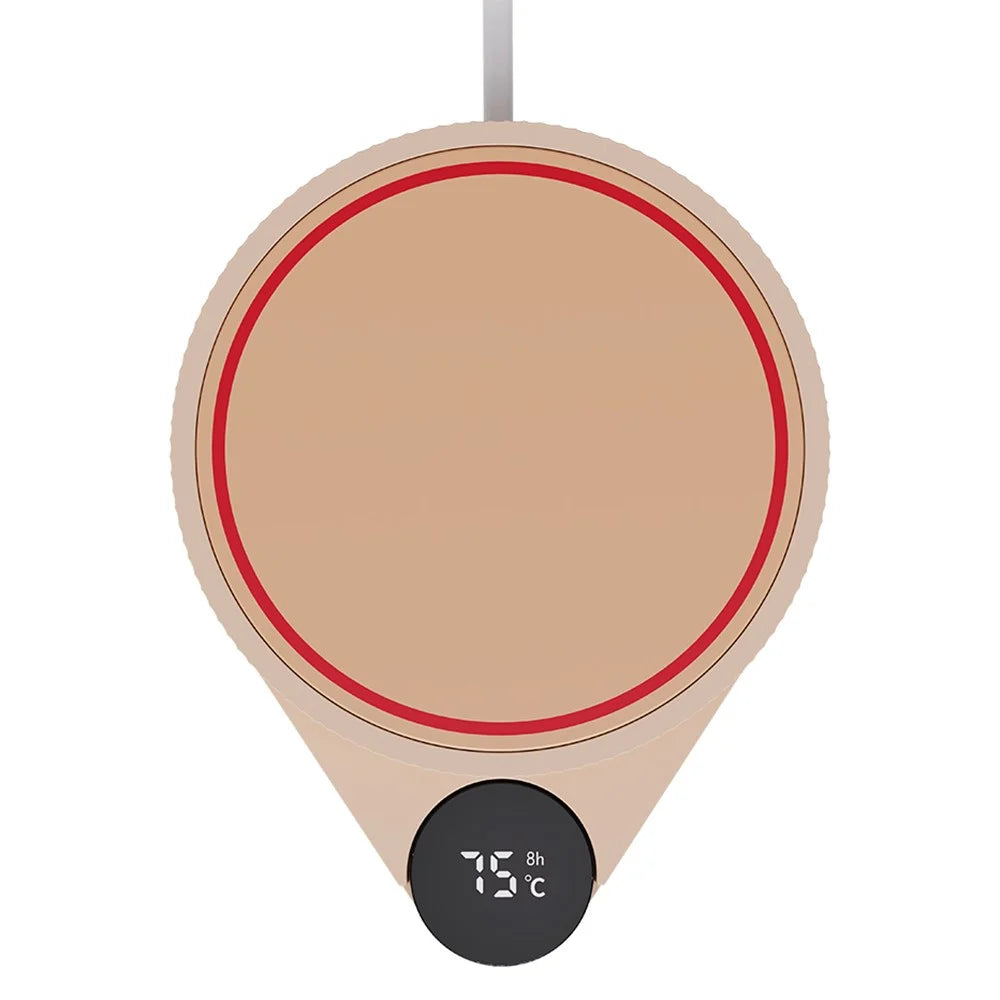 SOTHING Mug Heater Coaster Cup Warmer Milk Tea Water Thermostatic Heating Pad, EU Plug - Intelligent Version - 1