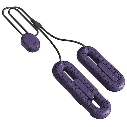 SOTHING Portable Boot Shoe Dryer Retractable Footwear Dryer Device with 3 Timer Mode for Rainy Seasons Winter Travel, CN Plug - Purple / Wire Control - 1