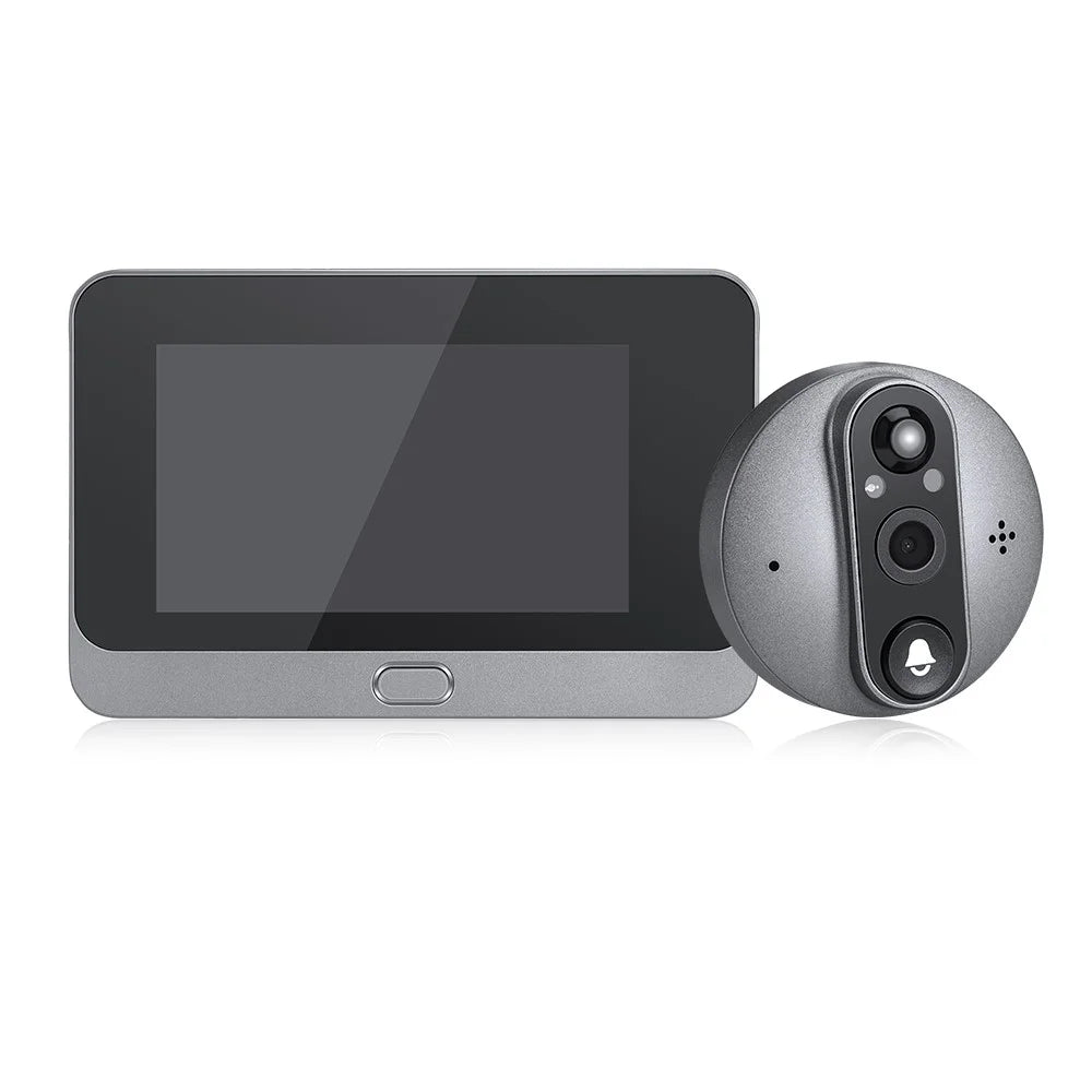 W88 4.3 inch Peephole Video Doorbell 1080P Camera WiFi Door Peephole Viewer Support PIR Motion Detection Night Light - 1