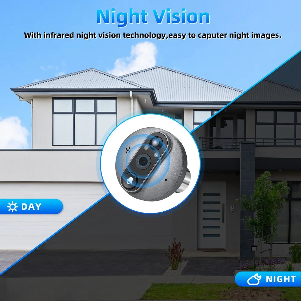 W88 4.3 inch Peephole Video Doorbell 1080P Camera WiFi Door Peephole Viewer Support PIR Motion Detection Night Light - 7