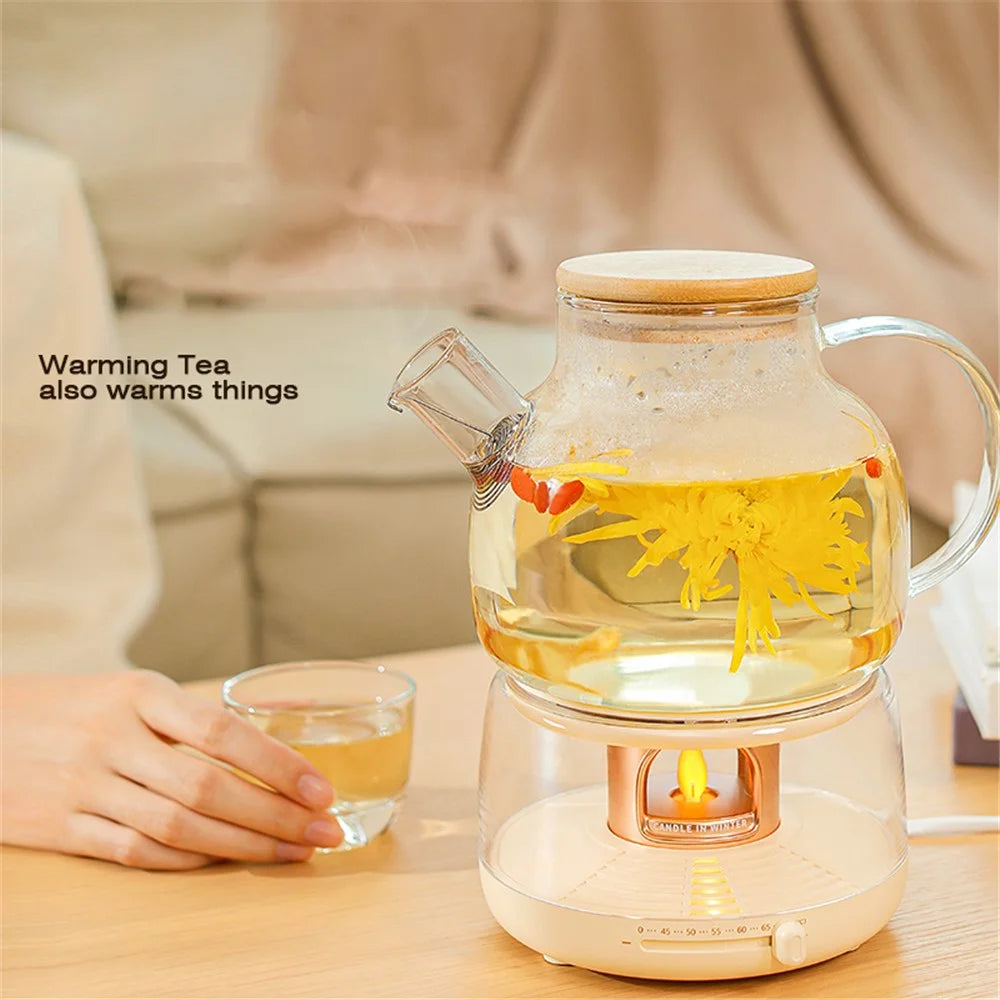 SOTHING Coffee Warmer Heat Beverage Mug Mat Candlelight Design Heating Coaster Pad for Home Office Desk - 4