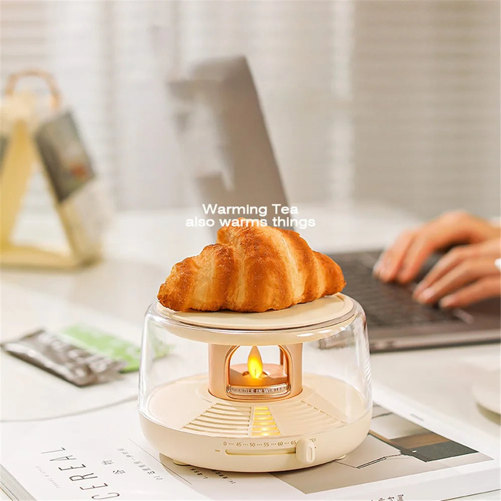 SOTHING Coffee Warmer Heat Beverage Mug Mat Candlelight Design Heating Coaster Pad for Home Office Desk - 5