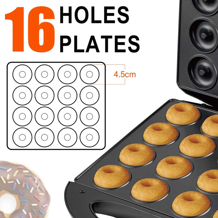 COUPE CP616 16 Hole Donut Machine Electric Non-Stick Double Side Heating Baking Equipment (CE Certificated, No FDA) - EU Plug / 220V - 3