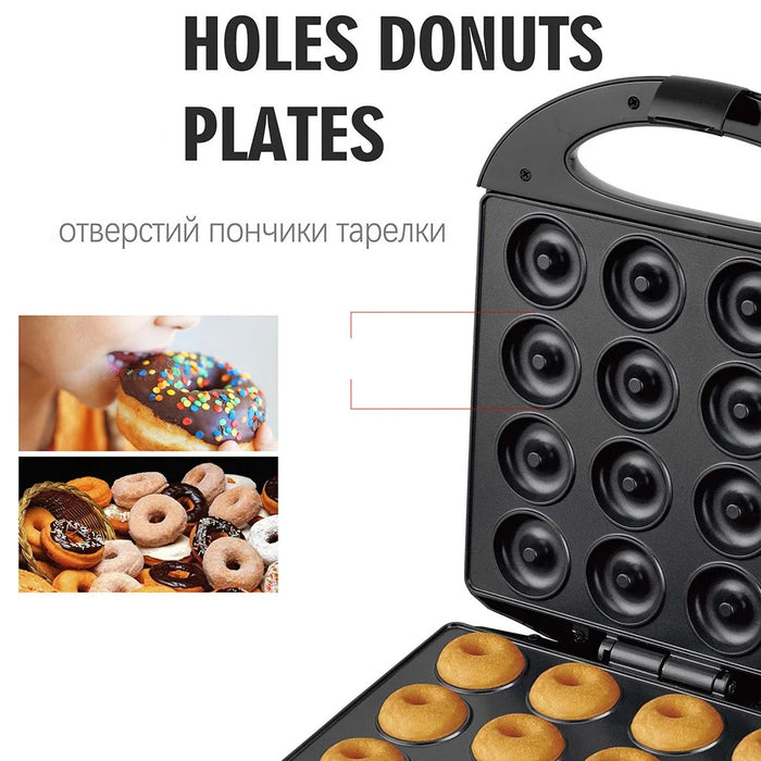 COUPE CP616 16 Hole Donut Machine Electric Non-Stick Double Side Heating Baking Equipment (CE Certificated, No FDA) - EU Plug / 220V - 4