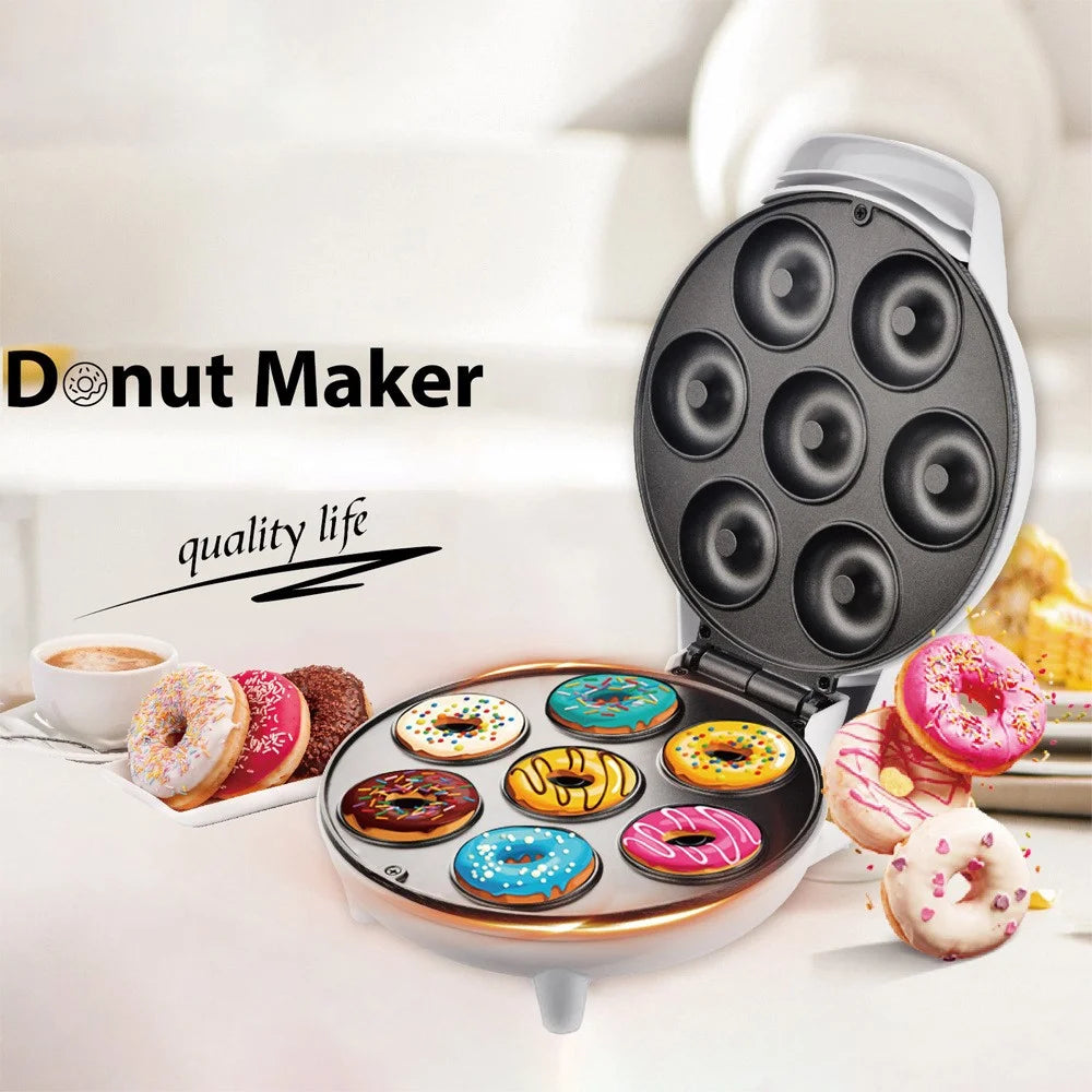 COUPE CP530 Mini Donut Maker 7 Holes Electric Donut Press Machine for Home Kitchen (CE Certificated, No FDA) - Black / EU Plug - 2