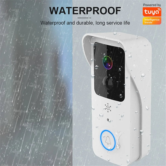 T32 Tuya APP 2.4G / 5G WiFi 1080P Video Viewer Doorbell Wireless Voice Intercom Security Door Bell - White - 3