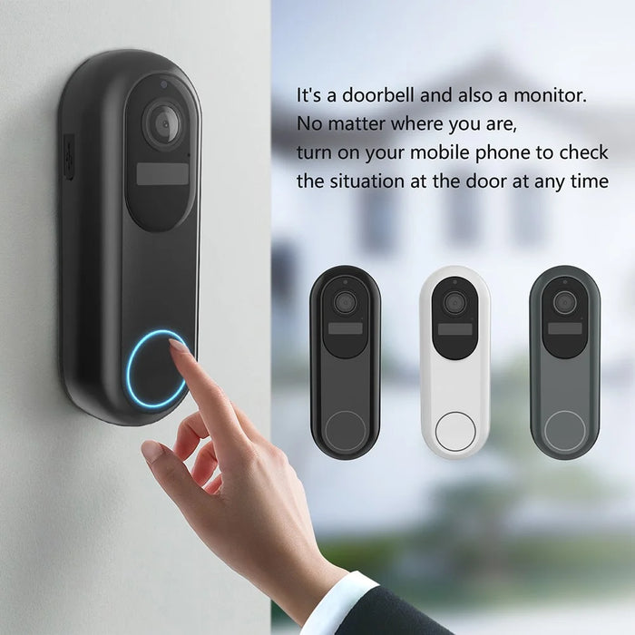T31 Tuya WiFi Video Doorbell PIR Motion Sensor Wireless Remote Home Video Voice Intercom - US Plug - 3