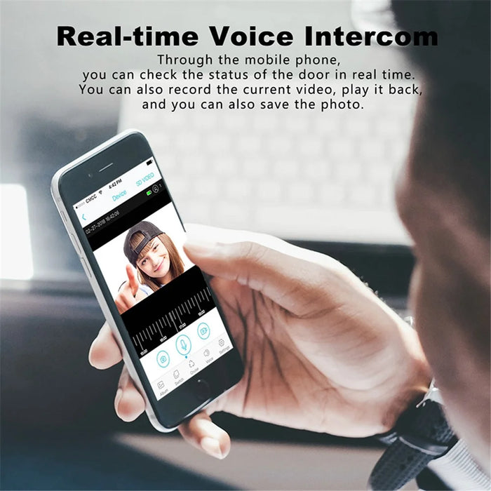 V30S Tuya Wireless Home Video Doorbell Remote Monitoring WiFi Intercom Doorbell - White - 4