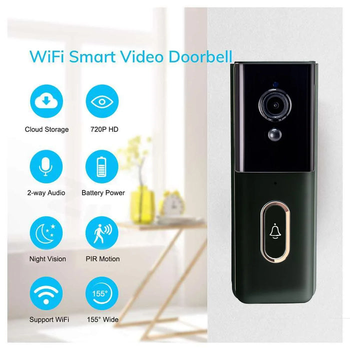 T204 Tuya WiFi Wireless Smart Video Doorbell Infrared Night Vision HD Display Doorbell - White - 5