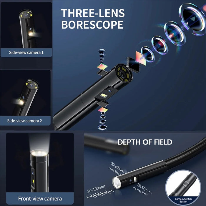 TESLONG NTS300 5.0-Inch Display 7.6mm Lens Diameter 5M Pipe Inspection Endoscope - 5