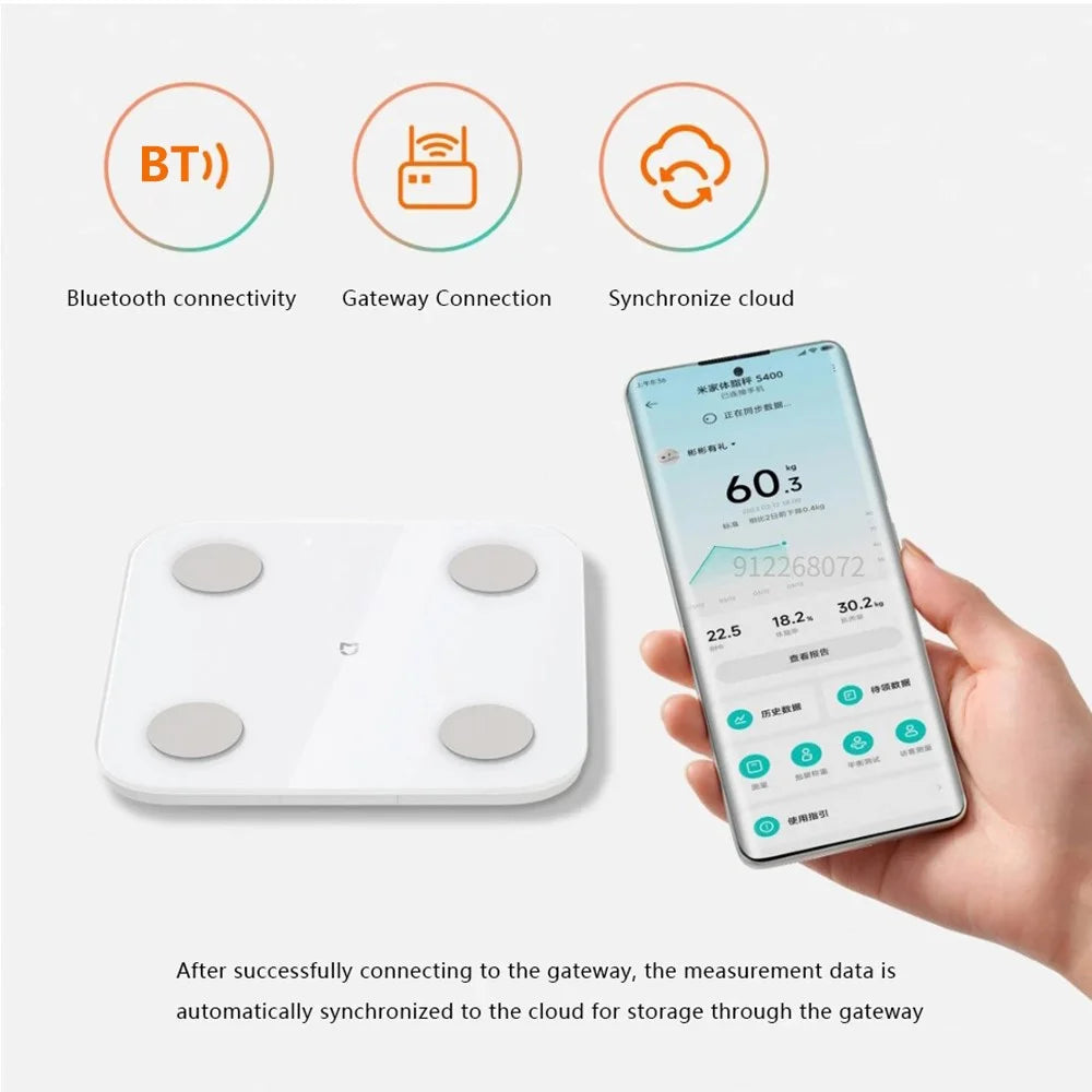 XIAOMI MIJIA S400 Accurate Body Fat Scale Bluetooth-compatible APP Monitor Digital Scale (Chinese Version) - Blue - 7