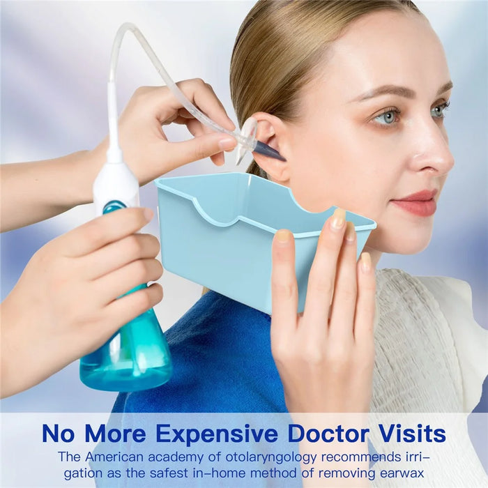W10 Manual Ear Washer Ear Wax Removal Kit Home Ear Flushing Tools - Green - 3