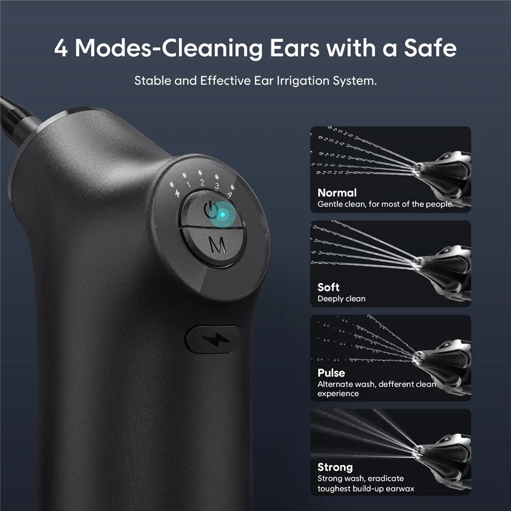 E30 4 Modes Electric Ear Cleaner Water Irrigation Ear Washer with 200ml Water Tank - 6