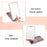 Travel Makeup Brush Set 5pcs Cosmetic Brushes Kit Gift with Rechargeable LED Light Mirror - Black - 4