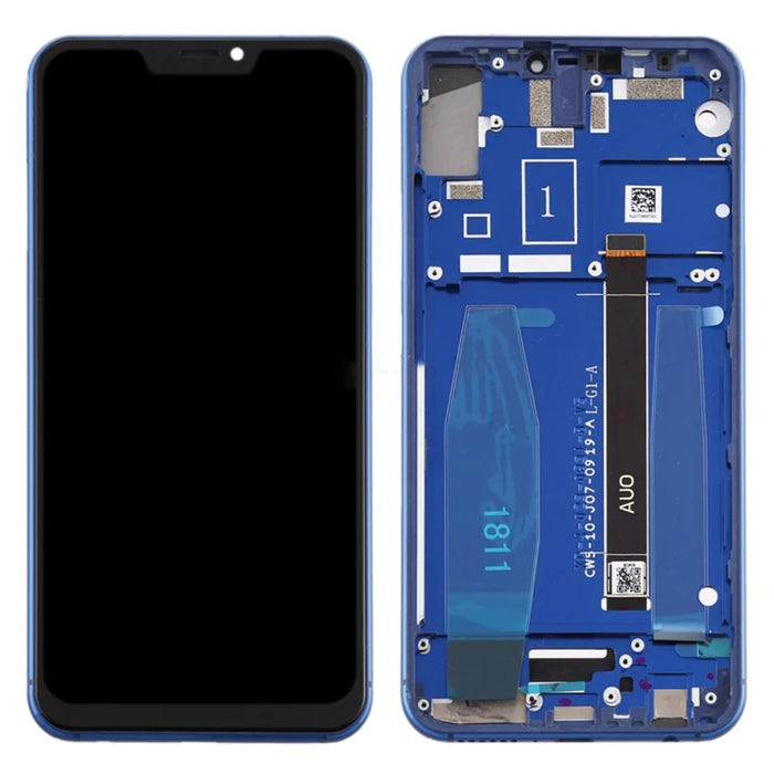 OEM LCD Screen and Digitizer Assembly + Frame Part for Lenovo Z5 / L78011 - Blue - 1