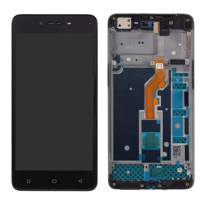 Assembly LCD Screen and Digitizer Assembly + Frame Part for Oppo A37 - Black - 1