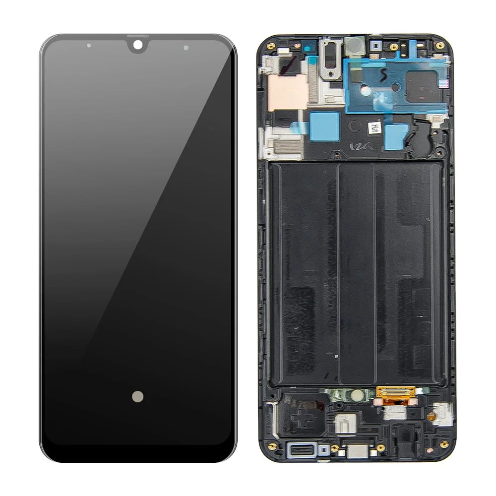 OEM LCD Screen and Digitizer Assembly + Frame Replace Part (Without Logo) for Samsung Galaxy A50S SM-A507 - Black - 1