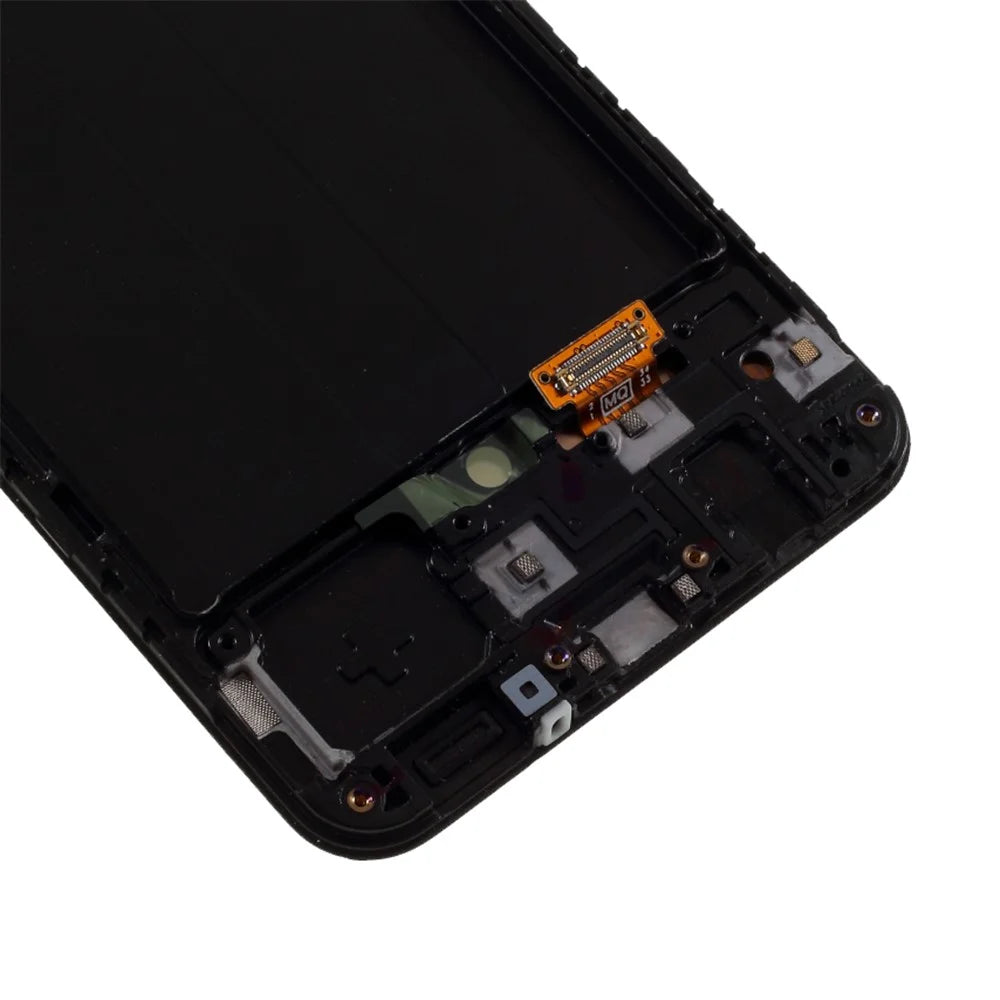 Grade C OLED Screen and Digitizer Assembly + Frame (without Logo) for Samsung Galaxy A50 SM-A505 - Black - 3