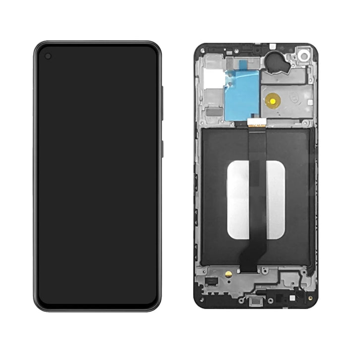 Assembly LCD Screen and Digitizer Assembly + Frame for Samsung Galaxy A60 A606 - Black - 1