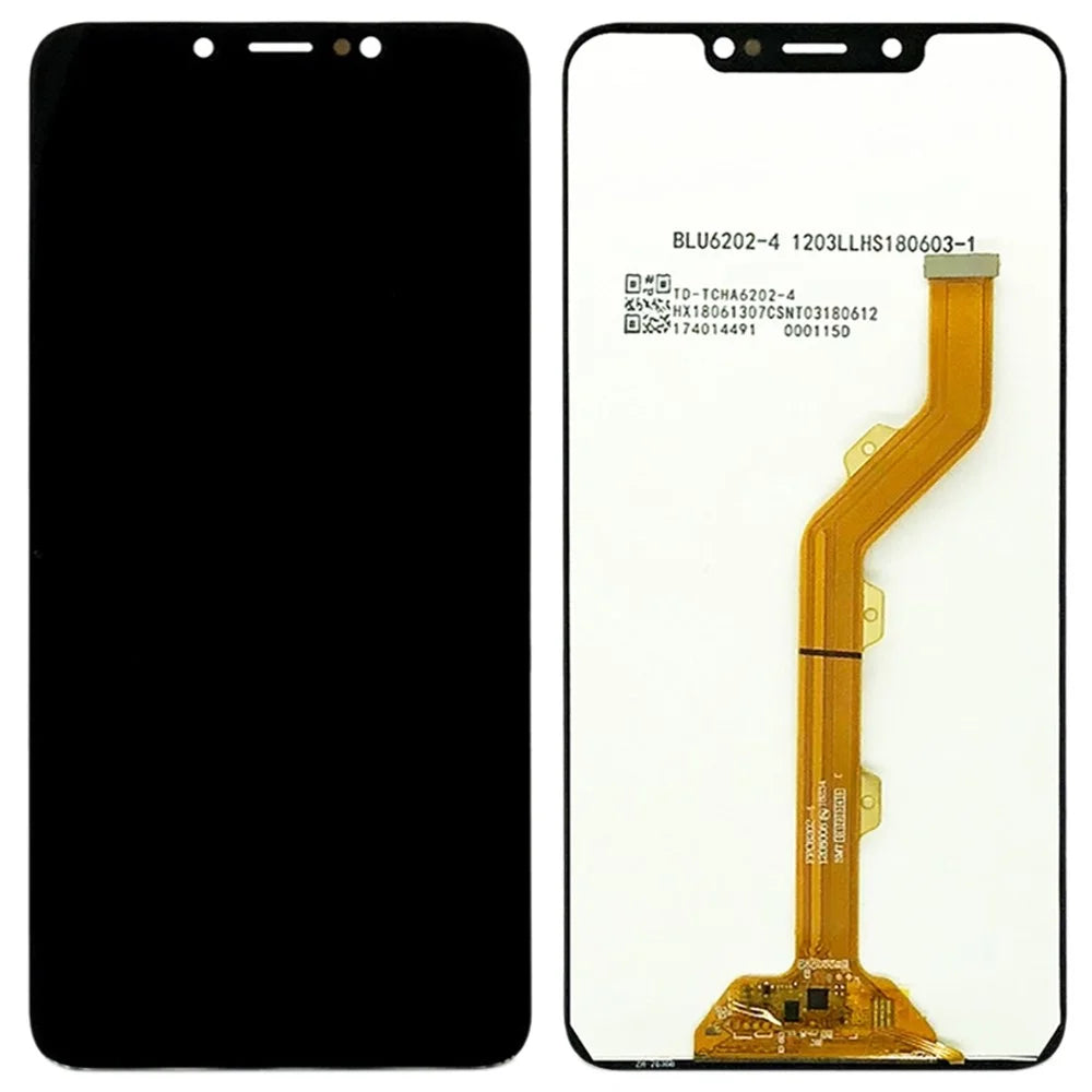 LCD Screen and Digitizer Assembly Spare Part (Without LOGO) for Infinix Hot 7 X624 - Black - 1