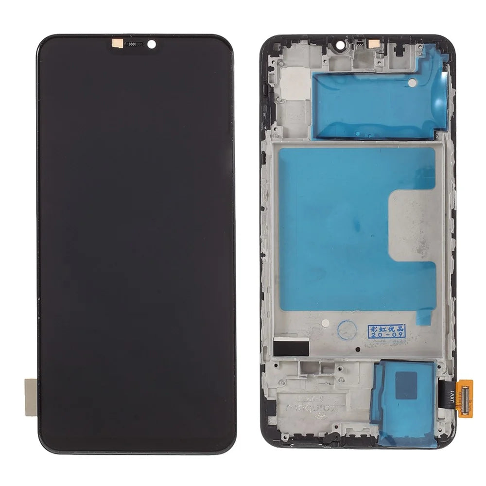 For Vivo X21 LCD Screen and Digitizer Assembly with Frame Replacement Part (In-cell Craft) - Black - 1