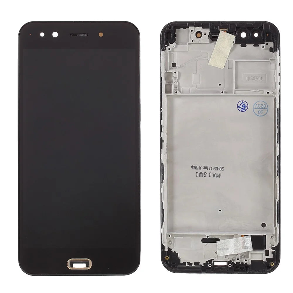 For Vivo X9s Plus LCD Screen and Digitizer Assembly with Frame Repair Part (In-cell Craft) - Black - 1