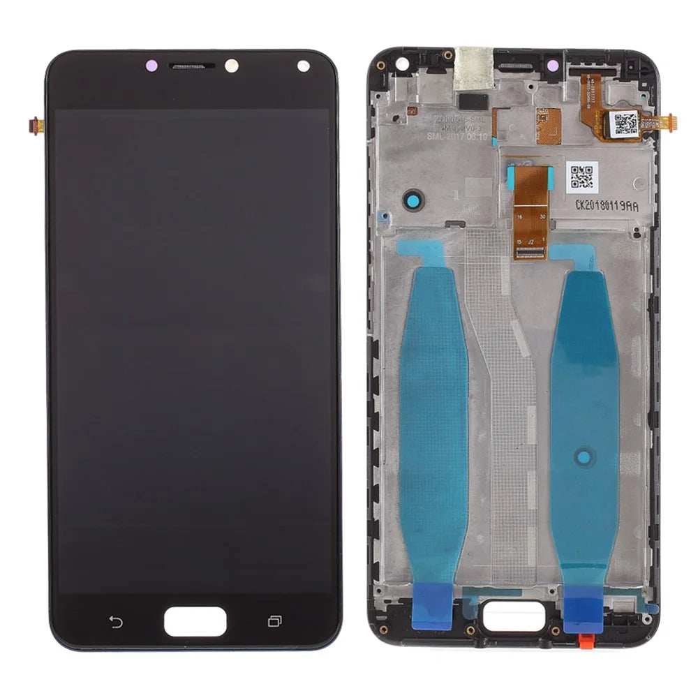 Assembly LCD Screen and Digitizer Assembly + Frame (Without LOGO) for Asus Zenfone 4 Max ZC554KL - Black - 1