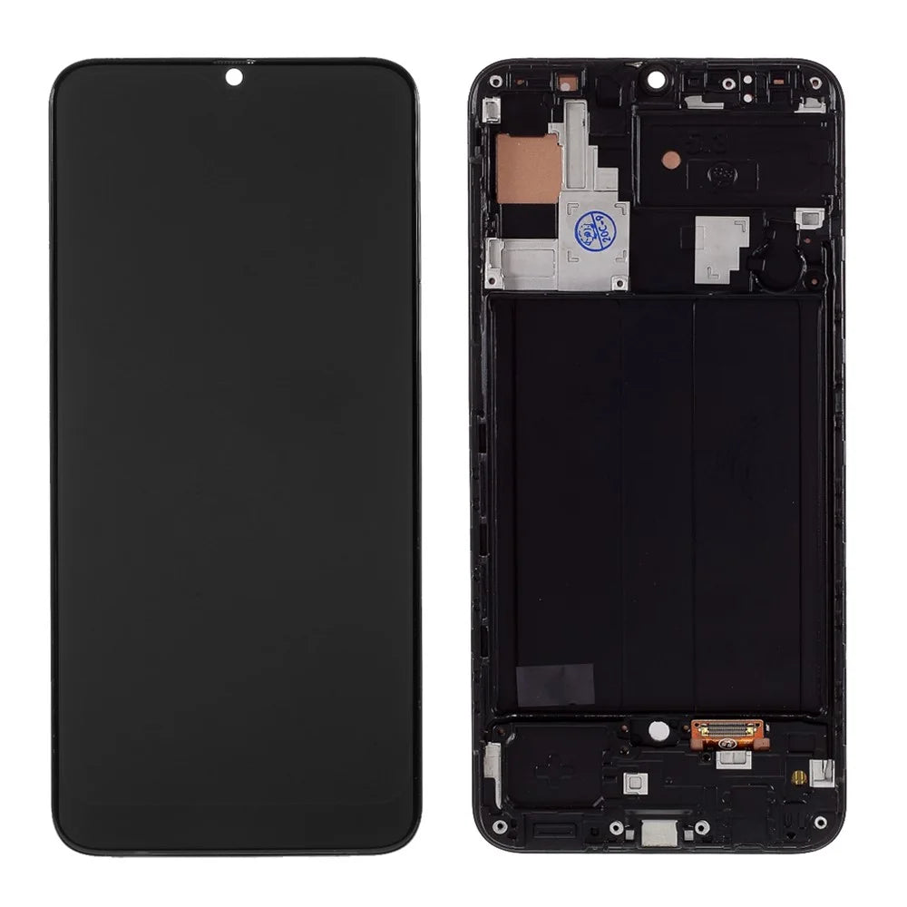 LCD Screen and Digitizer Assembly + Frame TFT Version (Without Logo) for Samsung Galaxy A30 A305 - Black - 1